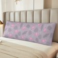 thumbnail image 2 of Balery Pink Flamingo Funda Protectora para Almohada Corporal de Algodón Hipoalergénico con Cierre(55 x 21 pulgadas), Almohadas No Incluidas, 2 of 7