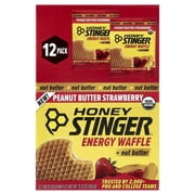 Honey Stinger Energy Waffle + Nut Butter, Peanut Butter Strawberry, 12 Waffles, 1.06 oz (30 g) Each