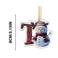 thumbnail image 3 of Christmas Letter Ornaments With Snowman,2025 Alphabet Pendant Decor, 2D Acrylic Ornament With Gold Cord Loop,Easy to Hang,Great for Christmas,Easter,Anniversaries,Birthday Celebrations, 3 of 6