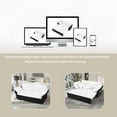 thumbnail image 3 of Noble House Convertible Sleeper Sofa Bed with Pull-Out Queen Design, Side Storage Pocket, Chenille Upholstery, White + Black, 3 of 15