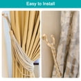 thumbnail image 4 of Uxcell Curtain Holdback Aluminum Alloy Wall Mounted Curtain Holders Drapery Tieback Hooks Silver 4Pcs, 4 of 6