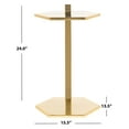 thumbnail image 3 of SAFAVIEH Aurea Luxury Style Hexagon Sahpe C Table with Gold Coating (15.5 in. W x 13.5 in. D x 24 in. H), 3 of 9