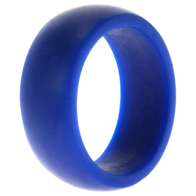 Alianza de bodas de silicona estilo cúpula - Azul de ROQ para hombre - Anillo de 7 mm