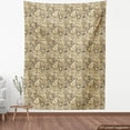thumbnail image 3 of Ambesonne Earth Tones Fabric by the Yard Upholstery, Welsh Pears, 2 Yards, Grey Yellow, 3 of 4