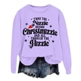 thumbnail image 1 of Kcodviy Chandail en Molleton d'Hiver pour Femmes Veste en Polaire Active Festive Imprimé de Noël Col Rond Chandail en Molleton de Bateau Haut pour Femmes, 1 of 3