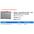 thumbnail image 2 of Radiator - Compatible with 2001 - 2006 Hyundai Elantra 2.0L 4-Cylinder 2002 2003 2004 2005, 2 of 2