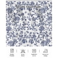 thumbnail image 7 of Vintage Blue Floral Bed Skirt California King Size 18" Drop Farmhouse Flower Pastoral Style Ruffled Wrap Around Bed Skirts Adjustable Elastic Bedskirt Dust Ruffle for California King Size Bed, 7 of 7