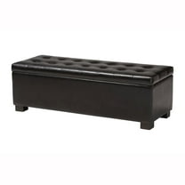 Baxton Studio Roanoke Contemporary Dark Brown Ottoman