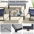 thumbnail image 5 of Segmart 4-Piece Outdoor Patio Furniture Set, Patio Conversation Set with Coffee Table, All-Weather PE Rattan Deep Seating Sofa Set with Cushions for Porch, Backyard, Balcony, 5 of 7