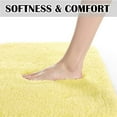 thumbnail image 3 of Gorgeous Home Linen Bathroom 6 Modern Solid Print 3-Count Yellow Polyester Bath Rugs, 18 x 28, Non-Slip Backing, 3 of 3