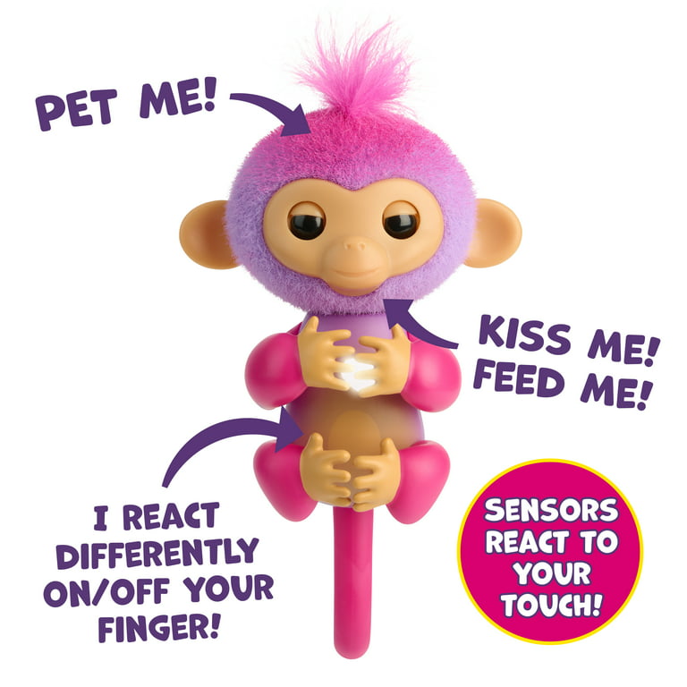 Fingerlings Interactive Baby Monkey Charli, 70+ Sounds & Reactions, Heart  Lights Up, Fuzzy Faux Fur, Reacts to Touch (Ages 5+)