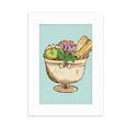 thumbnail image 1 of Deja la Copa de galleta helado bola Marco de Fotos de escritorio imagen Blanco Pintura arte 5x7 pulgadas, 1 of 4