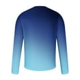 thumbnail image 4 of Wdfiry Long Sleeve Tee Shirts for Men Men's Loose Round Neck Gradient Printing Long-sleeved T-shirt Top, 4 of 4