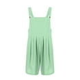 thumbnail image 2 of Defitshape Women's Summer Jumper Cotton Romper Cute Comfy Casual High Waist Soft Pocket Button Loose Playsuit Style16 12, 2 of 4