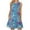 Sky Blue, variant on IROINNID Fit&Flare Dress For Women Sleeveless Round Neckline Letter Casual Pocket Long Maxi Dress Strapless Print Dress