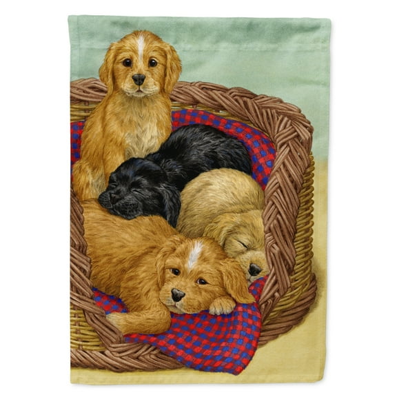 Carolines Treasures ASA2155GF Puppies Flag Garden Size  Small multicolor