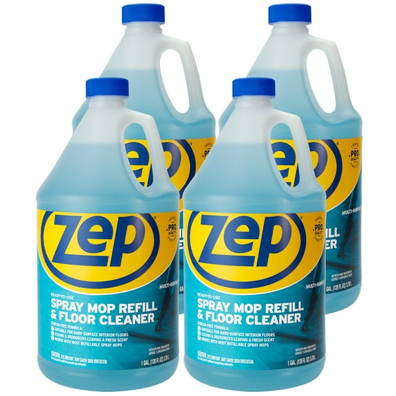 Zep Ready-To-Use Spray Mop Refill & Floor Cleaner - 1 Gallon (Each) ZUMSF128 - Clean & Deodorizes Floors