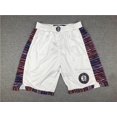 thumbnail image 1 of Nets Retro Embroidered Zipper Pocket Shorts Basketball Embroidered Shorts, 1 of 2