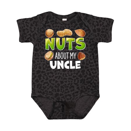 

Inktastic Nuts About My Uncle Peanut Almond Pistachio Gift Baby Boy or Baby Girl Bodysuit