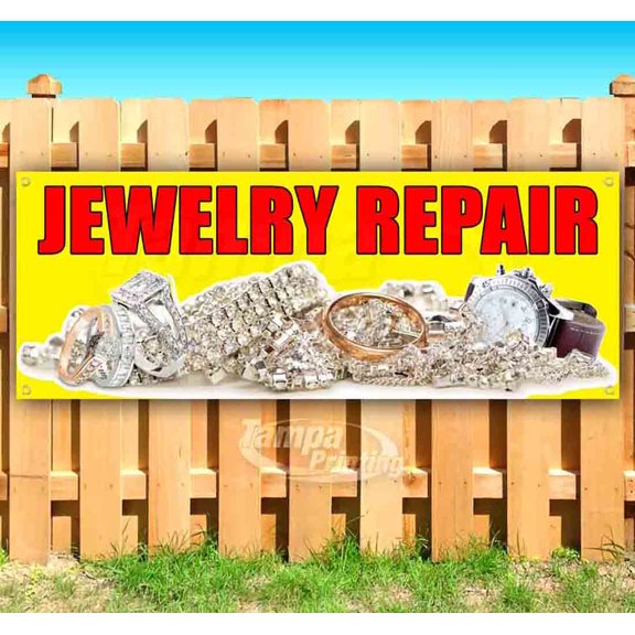 Jewelry Repair 13 oz Vinyl Banner With Metal Grommets