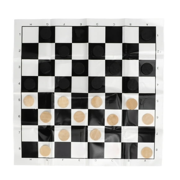 Juego De Mesa De Damas Internacionales De Madera, Piezas De Damas, Película, Tablero De Ajedrez, Caja De Plástico Transparente