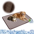 thumbnail image 2 of Dog Cooling Mat for Summer, Soft Machine Washable Silk Pet Cooling Pad for Dogs Cats, Self Cooling Bed for Crate Kennel Floor, Reusable Summer Pet Supplies for Indoor Outdoor Use(C,S), 2 of 6