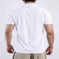 thumbnail image 5 of DAETIROS Polo Shirt for Men,Solid Short Sleeve Casual Collared Soft Mens Summer Top White Size M-3XL, 5 of 6