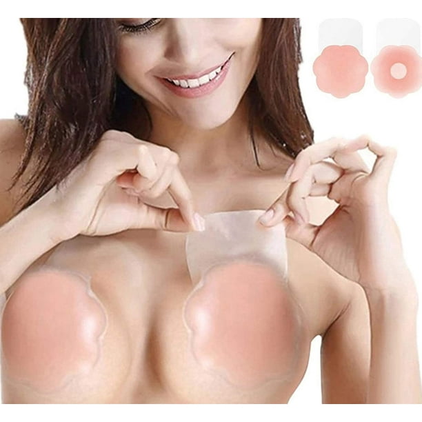 Silicone Breast Lift Pasties Reusable Breast Nippleless Covers Thin Natural  Skin Look As Seen on TV- Hand Wash 