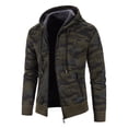 thumbnail image 4 of Fesfesfes Mens Sweater Winter Hoodie Jacket Zipper Long Sleeve Hooded Knitted Sweater Tops Outwear Coat Plus Size $10, 4 of 4