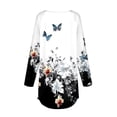 thumbnail image 4 of ZHENHONG Graphic Tees for Women, Women's 2025 Popular Printed Casual Loose Daily Round Neck Long Sleeved T Shirt Going Out Tops, 4 of 5