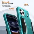 thumbnail image 4 of for iPhone 13 Pro Max Case, Flip Back Card Holder Case with Elastic Slot, Kickstand Slim Phone Case, Shockproof Protective Cover, Anti-Scratch Lightweight Drop Protection Case, Green, 4 of 7