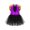 thumbnail image 4 of vastwit Girls Metallic Circus Dress Tassels Jumpsuit with Mesh Tutu Skirts Halloween Party Clubwear Purple 8, 4 of 5