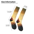 thumbnail image 4 of Fotbe Castle Red Green Sky Dragon print Women's Men's Novelty Crew Socks Cotton Socks Knee High Socks for Walking,Running,Nurses,Pregnancy, 4 of 8