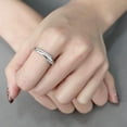 thumbnail image 5 of High polished (no plating) Stainless Steel Ring with AAA Grade CZ in Clear for Women Style DA234, 5 of 5
