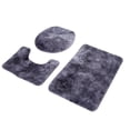 thumbnail image 3 of Juego de 3 alfombrillas de baño, suaves y antideslizantes, para tapa de inodoro, alfombrilla de baño, decoración del hogar, color morado, 3 of 15