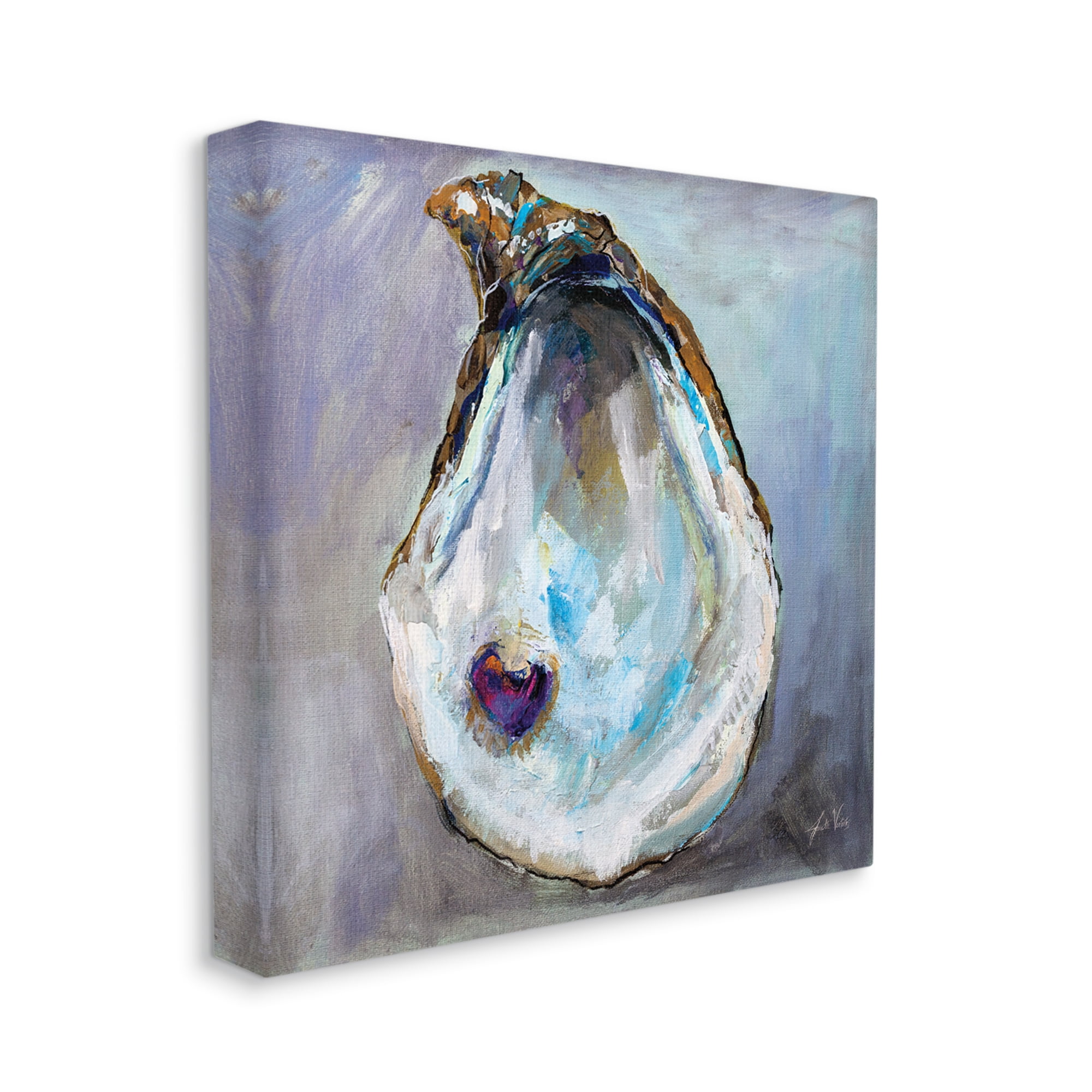 Stupell Industries Oyster Shell with Pearl Animals & Insects Painting Gallery Wrapped Canvas Print Wall Art, 30 x 30