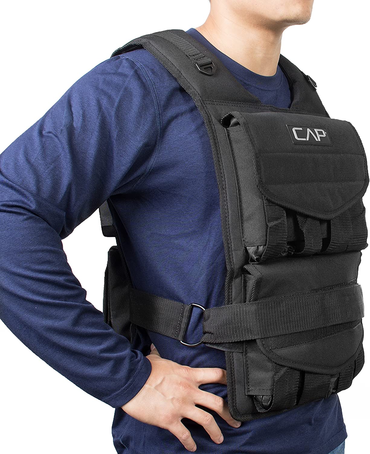 cap barbell adjustable weighted vest, 40 lb - image 3 of 5