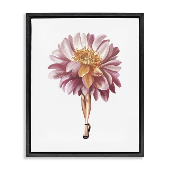 Stupell Industries Glam Floral Walkway Black Framed Floater Canvas Wall Art, design by Svetlana Aleynikova
