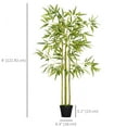 thumbnail image 3 of Outsunny 4' Artificial Bamboo Tree Fake Plant Indoor Decoration, 3 of 10
