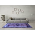 thumbnail image 3 of Ahgly Company Machine Washable Indoor Rectangle Persian Blue Traditional Area Rugs, 7' x 10', 3 of 4