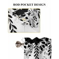 thumbnail image 6 of Black Spring Botanical Bathroom Window Curtain, Weeping Eucalyptus Butterfly Light Filtering Coffee Kitchen Curtains, Bedroom Living Room Curtains 2 Panel 84"x54", 6 of 6