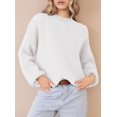 thumbnail image 3 of Suéter PRETTYGARDEN Oversized Otoño Invierno Blanco Mediano, 3 of 5
