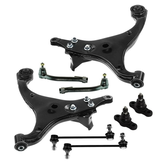 PartsW - 8 Pc Front Suspension Kit Lower Control Arm, Stabilizer Sway Bar Links, Lower Ball Joints, Outer Tie Rod Ends