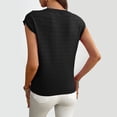 thumbnail image 4 of mfyjkho Tops De Tallas Grandes, Camiseta Informal De Manga Corta Con Cuello Redondo Y Bolsillo En Color Liso Para Mujer Tops Para Mujer Xl, 4 of 7