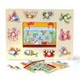 thumbnail image 4 of Rompecabezas de madera Montessori para bebé con dibujos animados, Tabla de madera con elementos de agarre manual, con dibujos de animales, vehículos, frutas, regalo para niño, 4 of 4