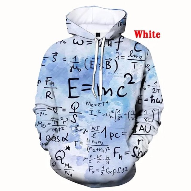 Funny 3d Hoodies Mathematical Formula Spring Autumn Hoodies Streetwear 3D Shirt Men Oversized Soft Hoody Math Enthusiast Clothes