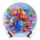 thumbnail image 1 of Buscando a Nemo Plato decorativo de porcelana fina (bone china), plato decorativo de cerámica para hogar, oficina, soporte de pared, platos decorativos para dormitorio - 6 pulgadas (15 cm), 1 of 6