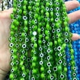thumbnail image 1 of Cuentas de vidrio redondas planas de ojo de diablo, cuentas sueltas, accesorios de joyería semiacabados, 1 of 6