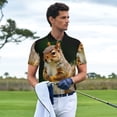 thumbnail image 3 of Honeii Squirrels Eating Peanuts On The Tree Print Polo Shirt, A Classic Short-Sleeved, Button-Down Golf Shirt for Men,Mens Polo Shirts Short Sleeve-Medium, 3 of 6