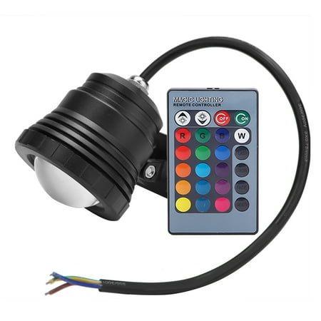 

Lawn Lamp Waterproof Swimming Pool Light Led Flood Lawn Light 5W RGB Outdoor Waterproof LED Swimming Pool Light Garden Lamp With Remote Controller Black 110-240V